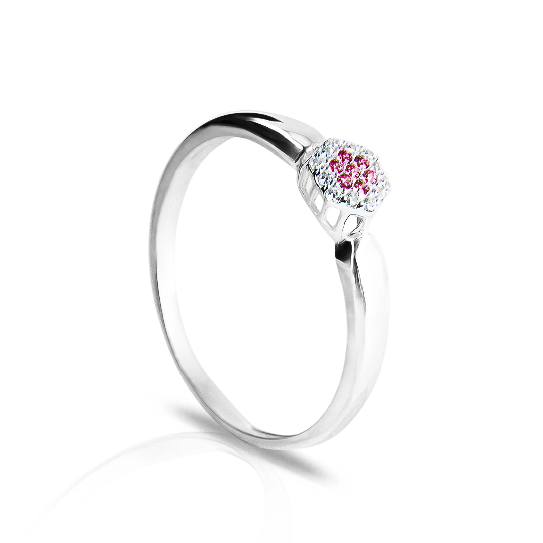 Anel De Formatura Em Prata Com Zircônia Rubi E Zircônias Cristal Cravejadas