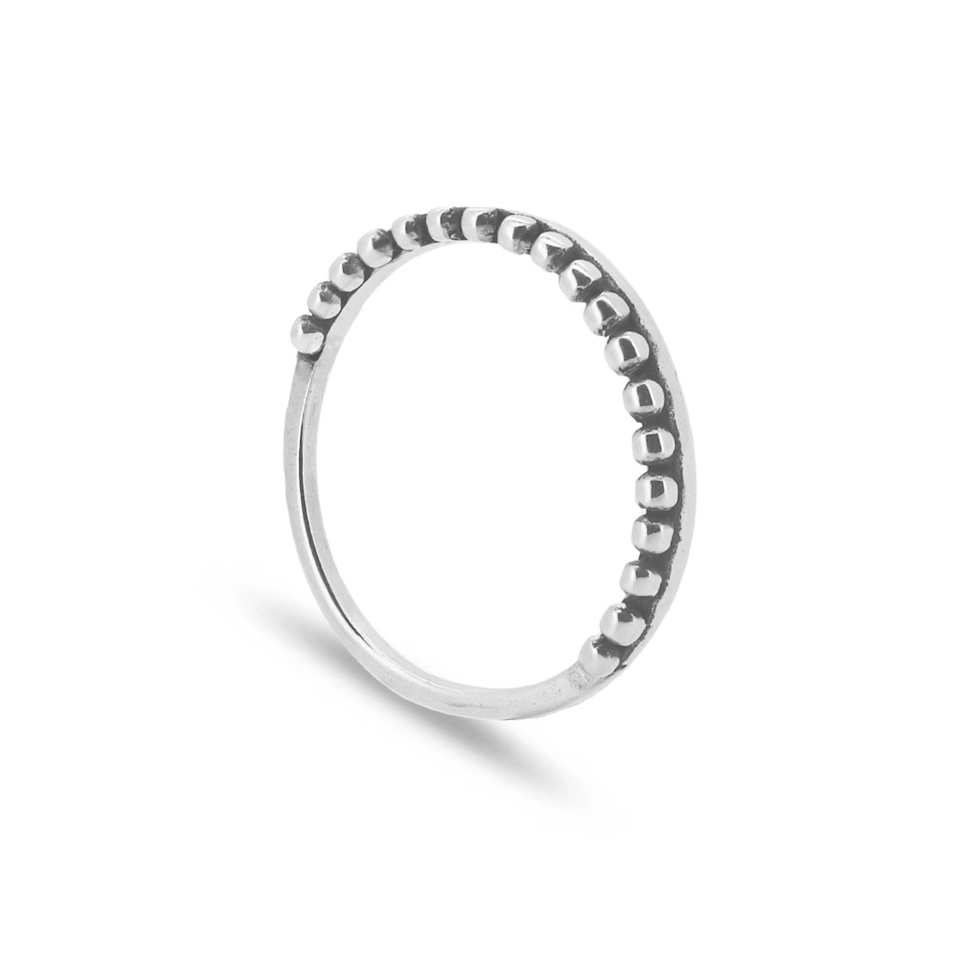 Anel De Prata com Trabalhado Envelhecido