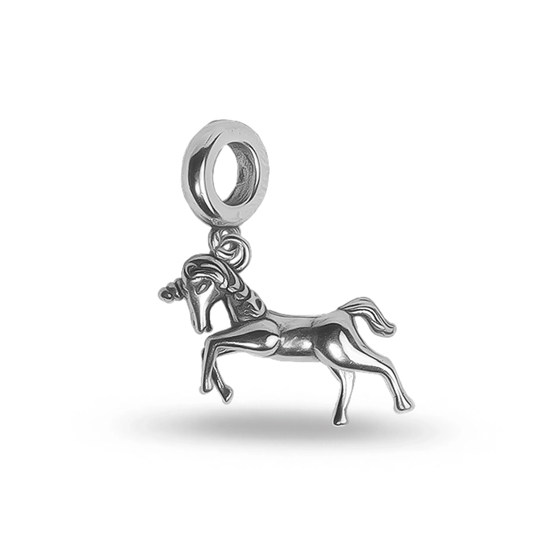 Berloque de Prata Balanço com Unicórnio Envelhecido