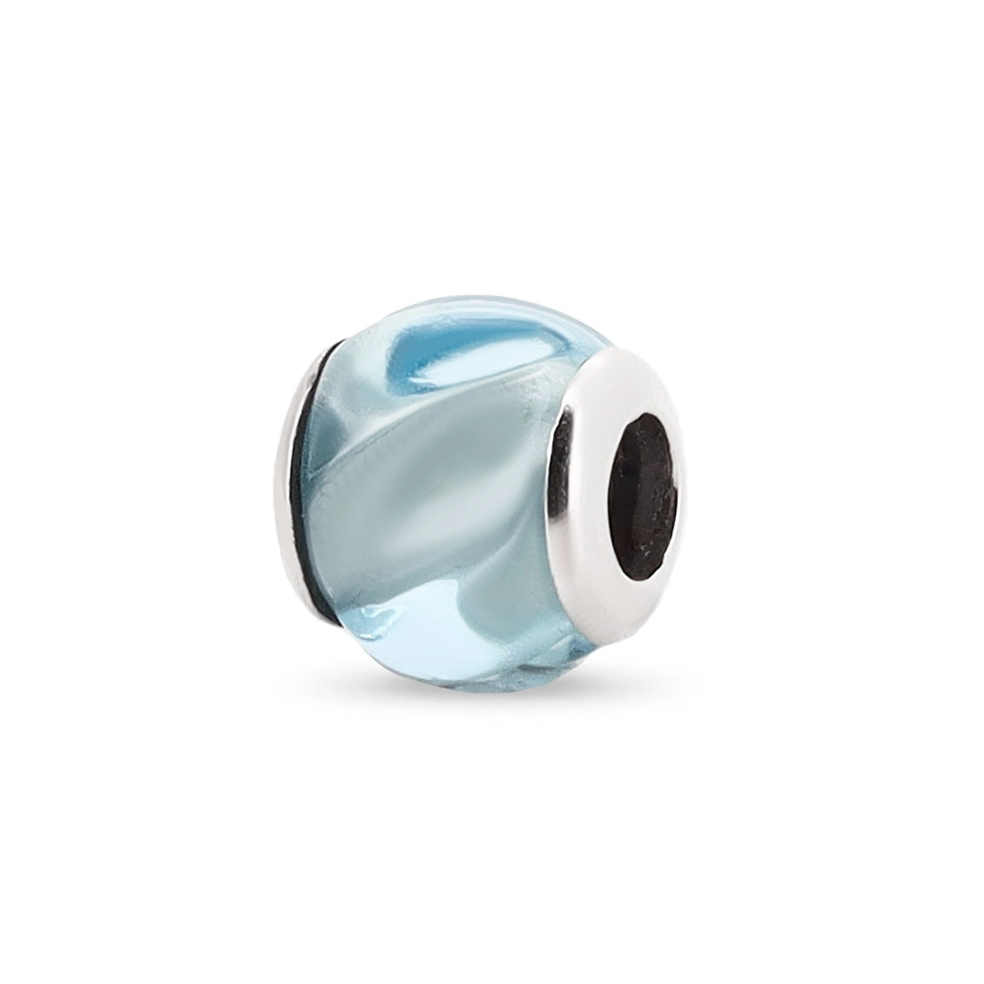 Berloque de Prata com Resina Azul