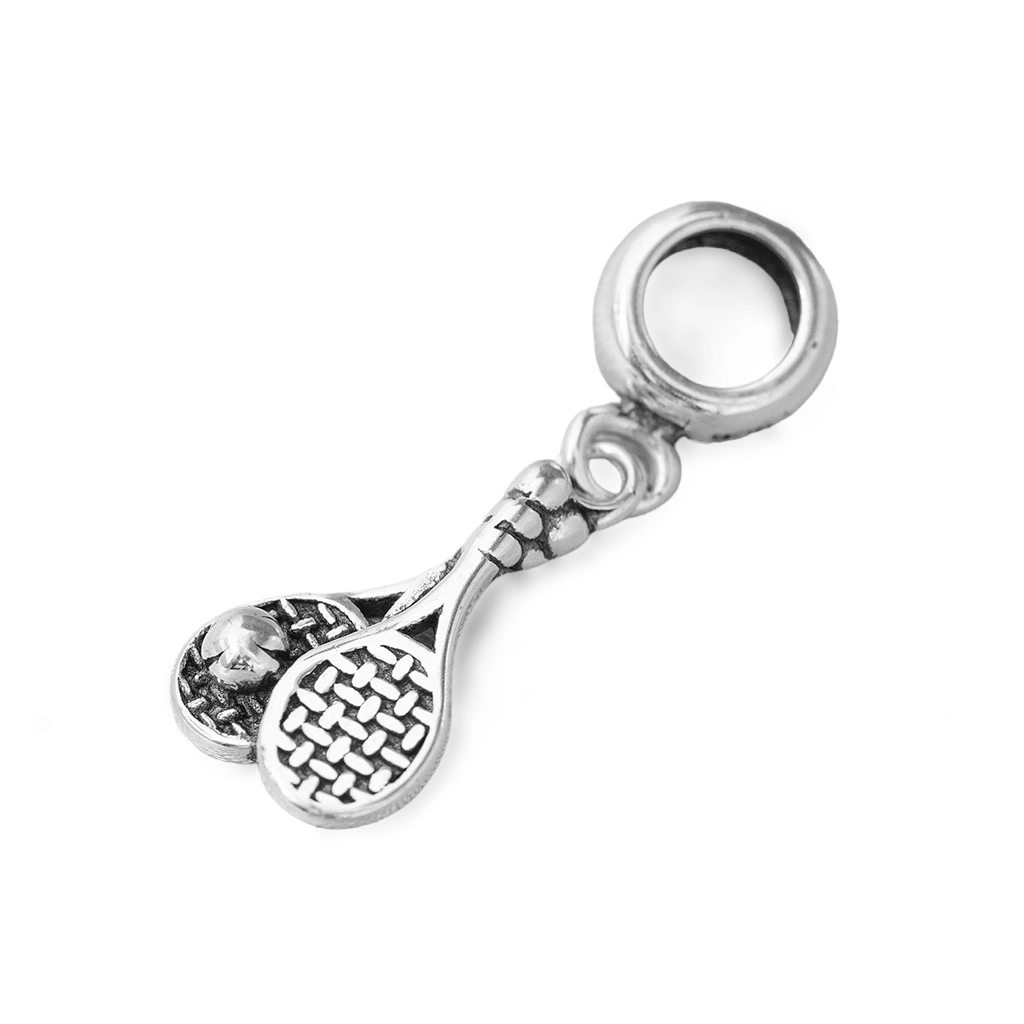 Berloque de Prata com Raquetes Envelhecidas