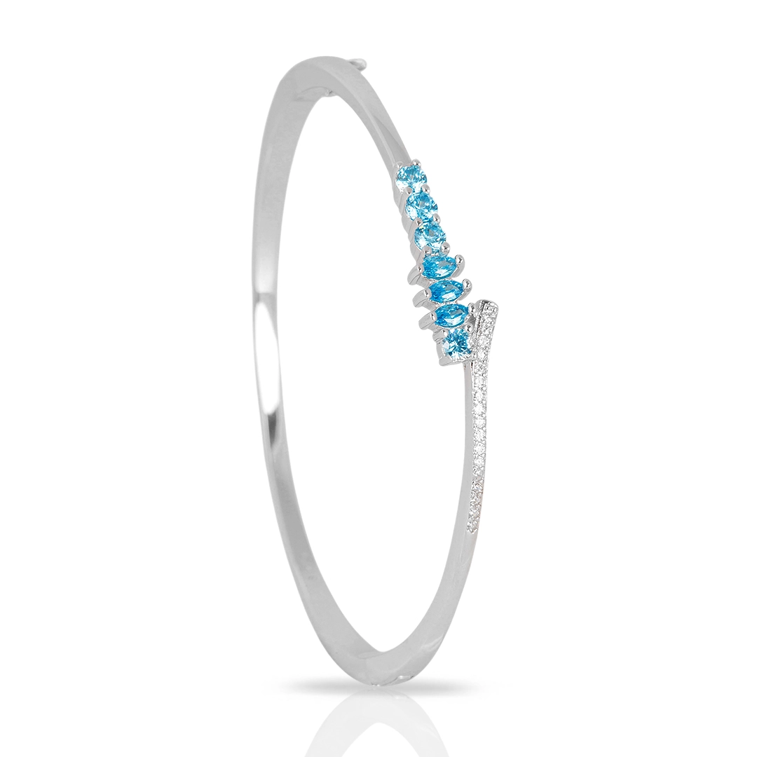 Bracelete Blend Collection de Prata 925 com Zircônias Cristal e Zircônias Topázio