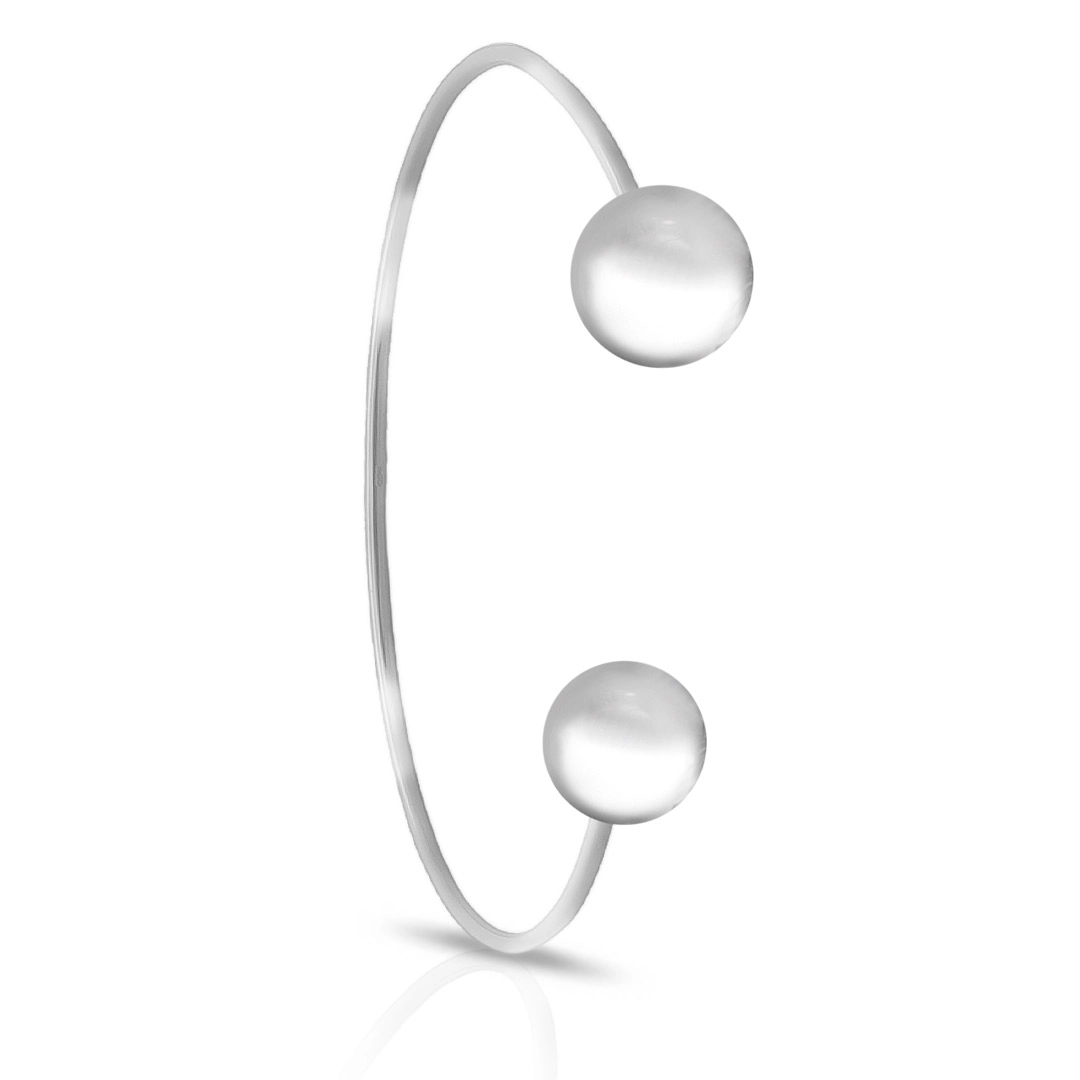 Bracelete de Prata Esferas Espelhadas