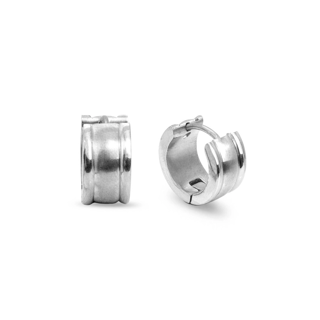 Brinco de Aço Fosco Argola Clic