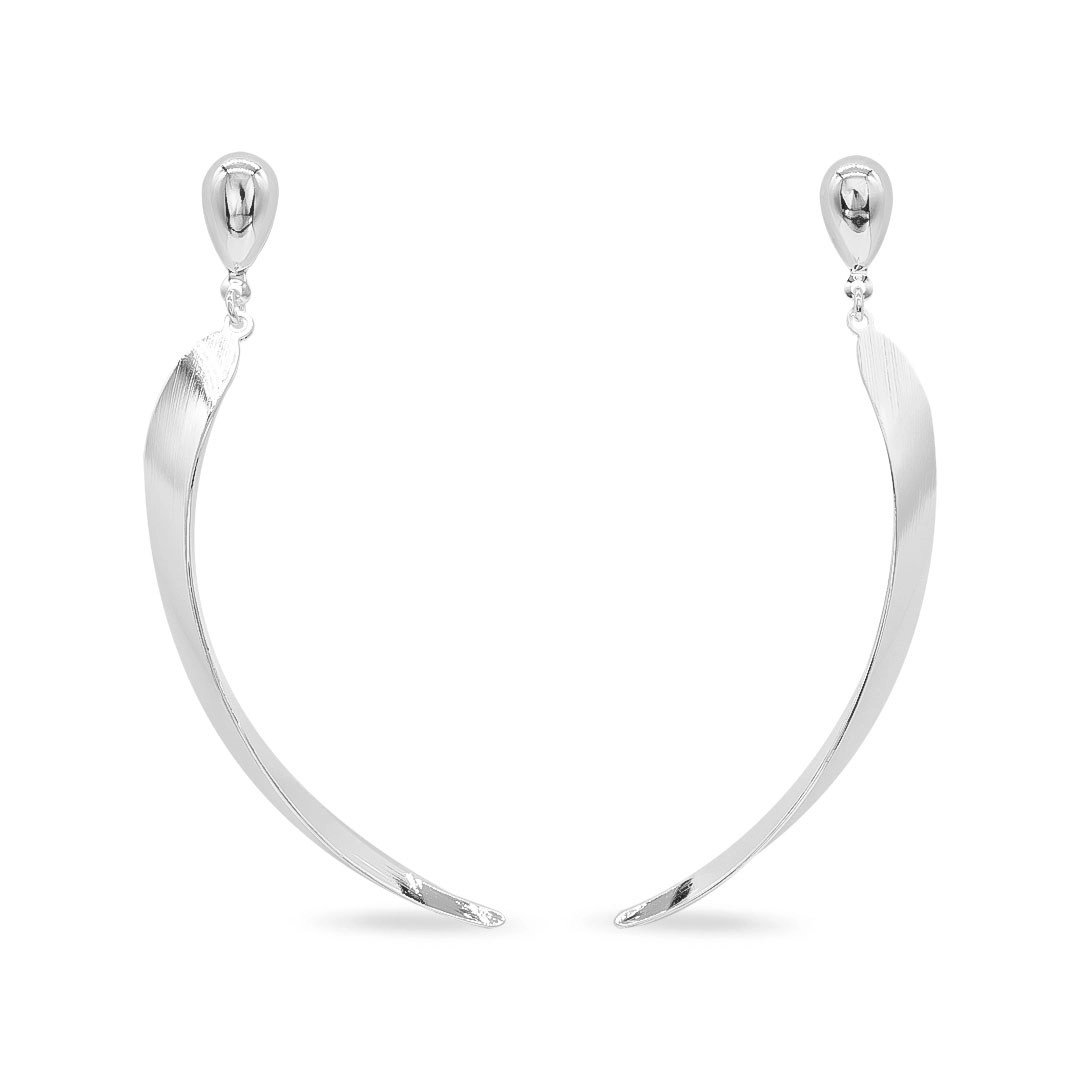 Brinco de Prata Leve Balanço Fio Torcido