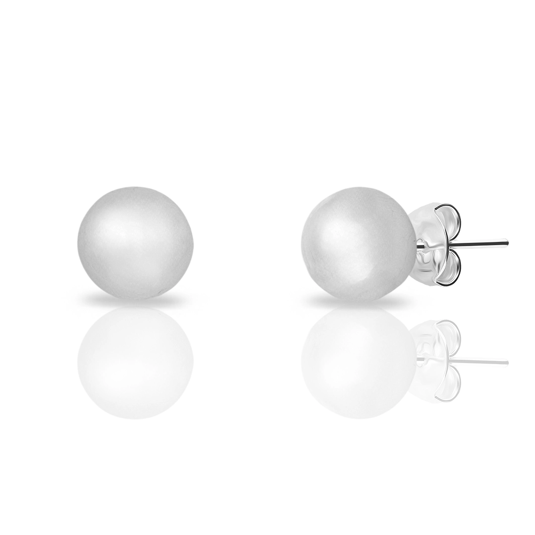 Brinco de Prata Leve Esfera Espelhada