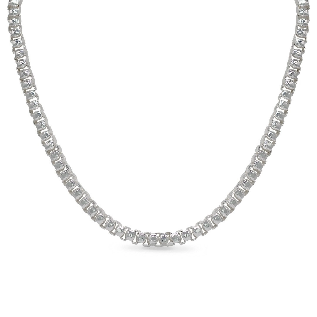 Choker de Prata Leve Oca Espelhada