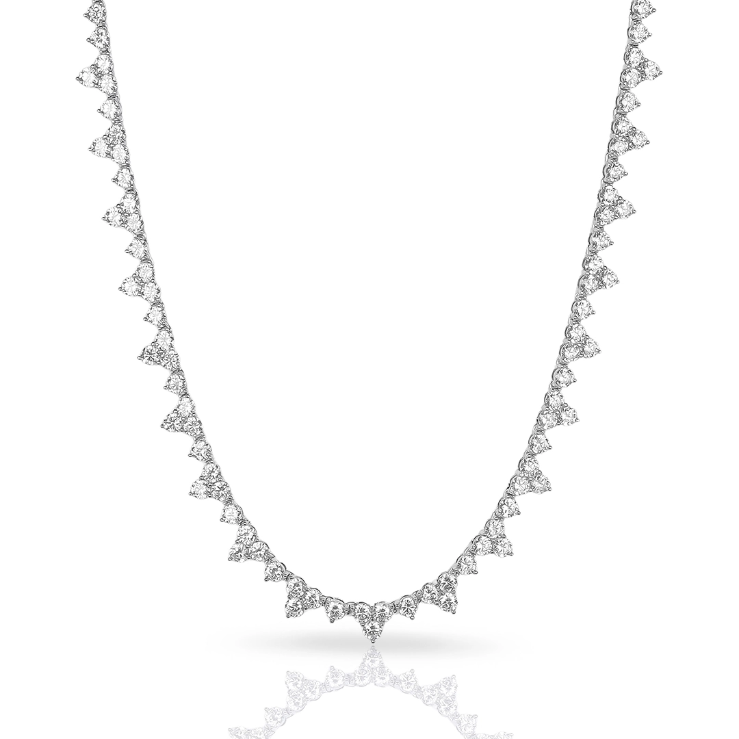 Colar de Prata Blend Collection com Zircônias Cristal Redondas