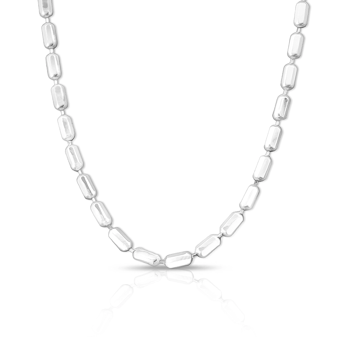 Corrente de Prata Canutilho Facetado 45 cm