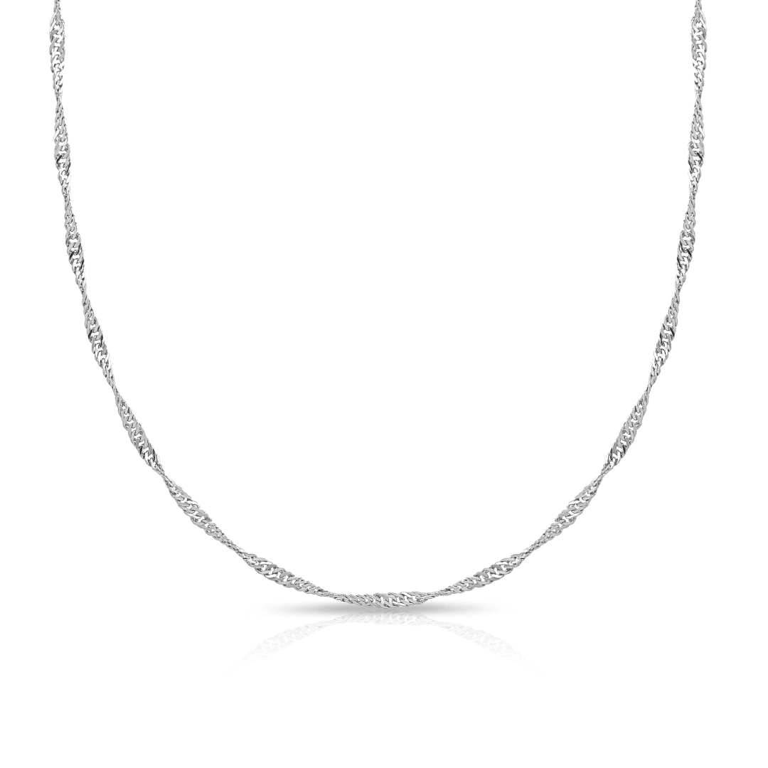 Corrente de Prata Feminina Singapura 60 cm