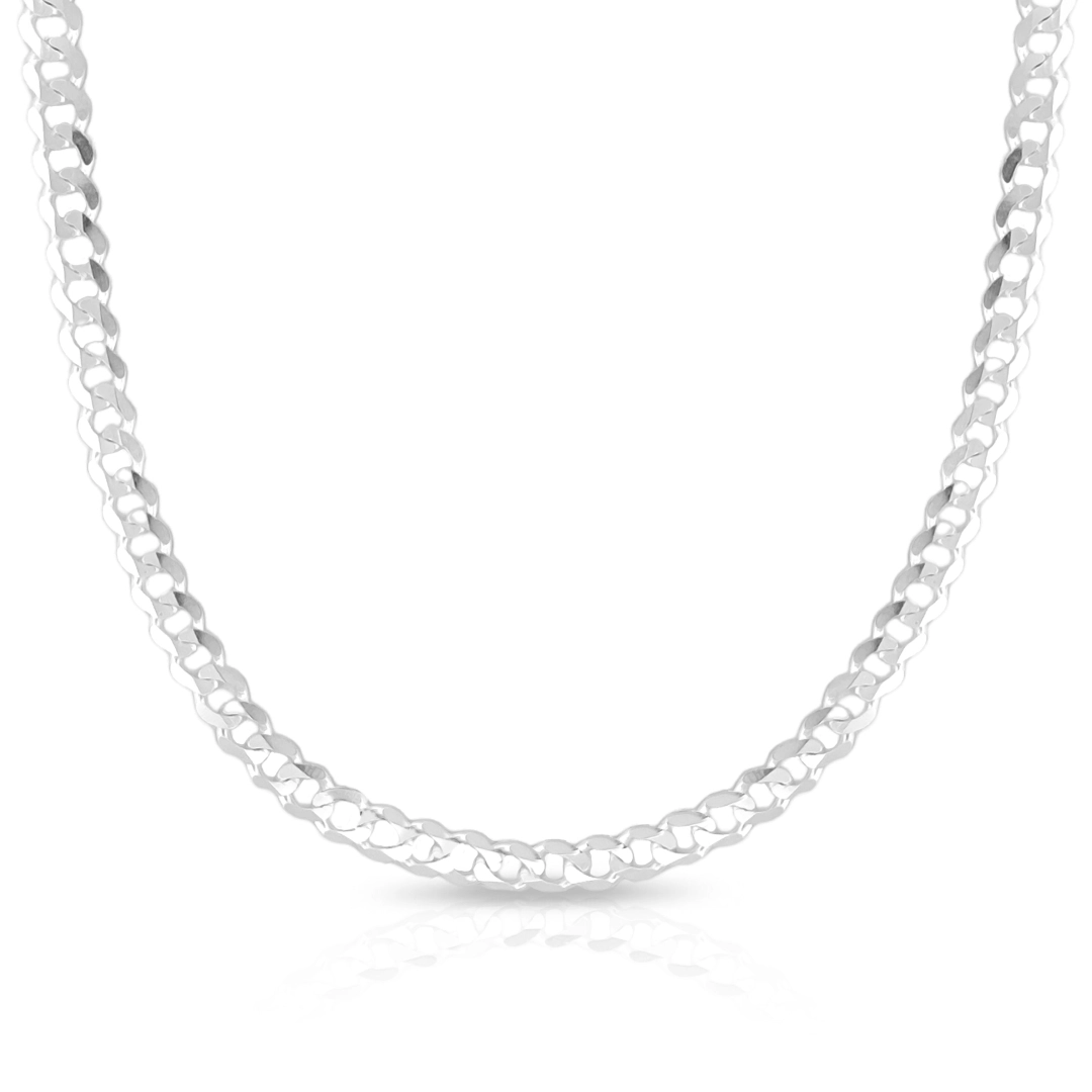 Corrente de Prata Gourmette Flat 60 CM