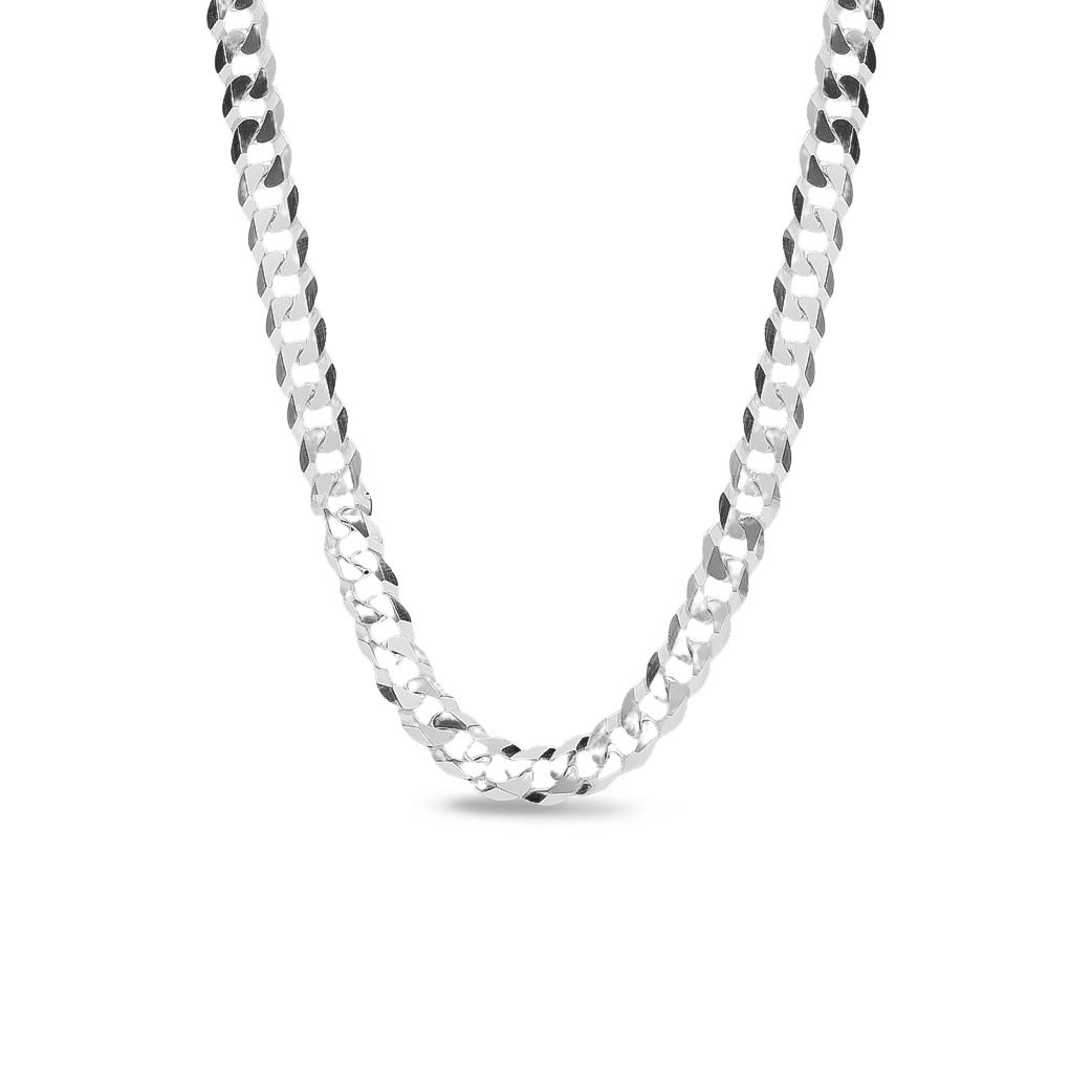 Corrente de Prata Gourmette Flat 70 cm