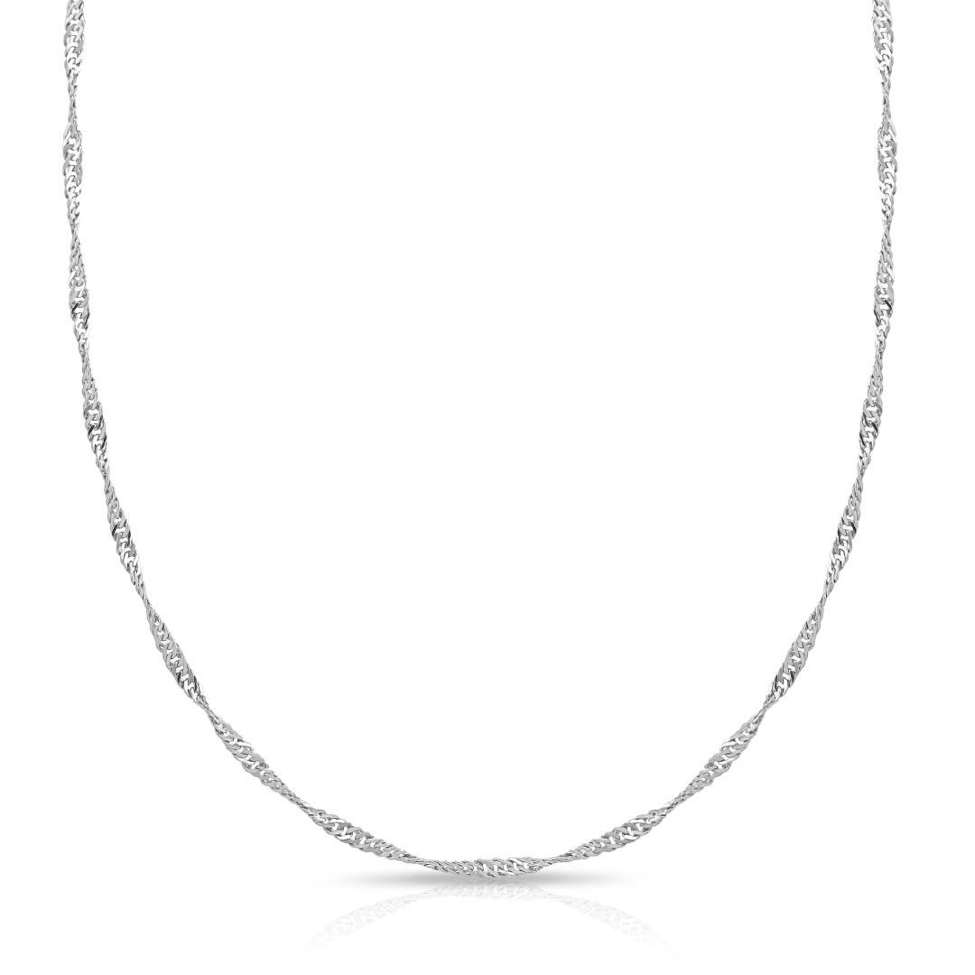 Corrente De Prata Singapura 80 cm