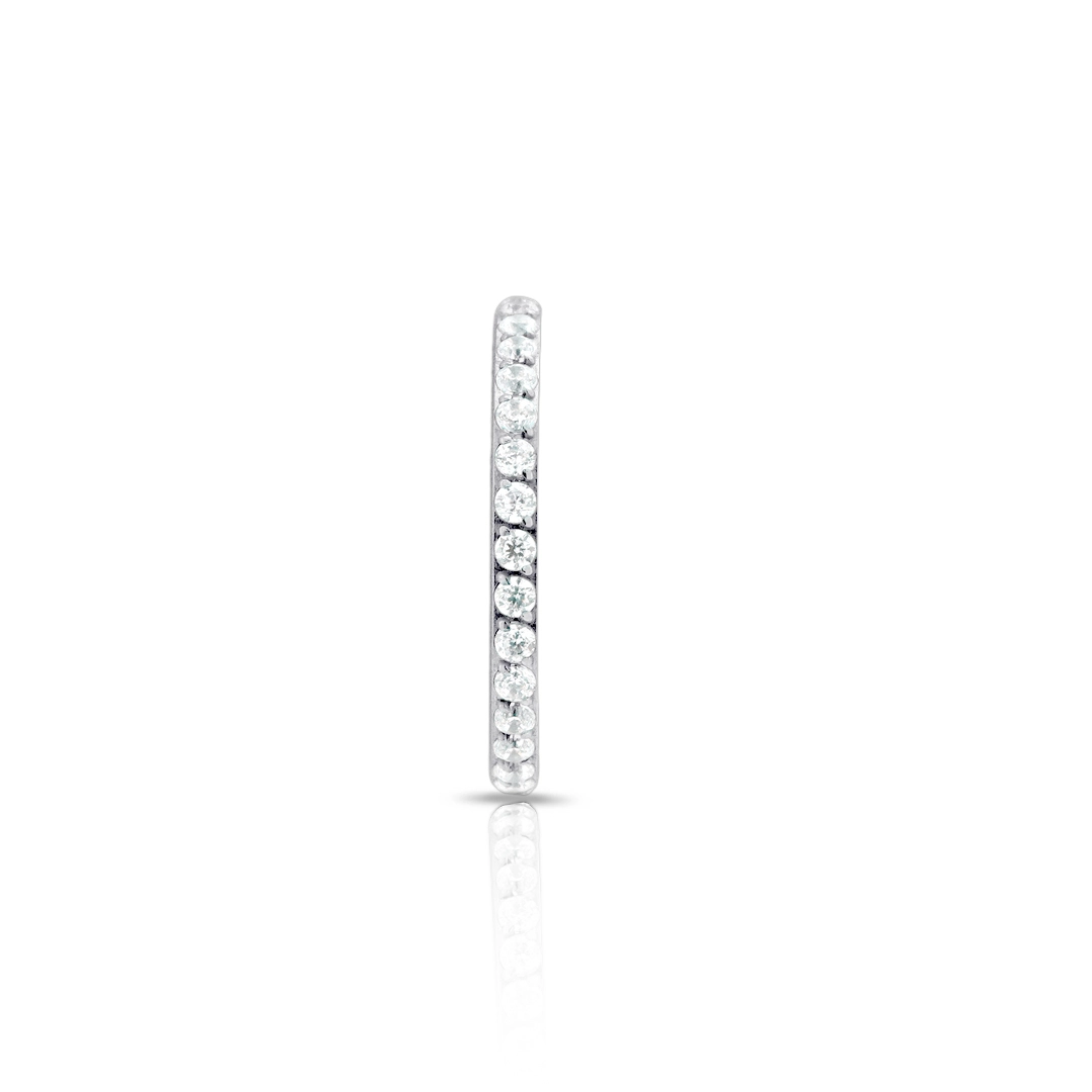 Piercing De Titanium Argola Com Zircônias Cristal