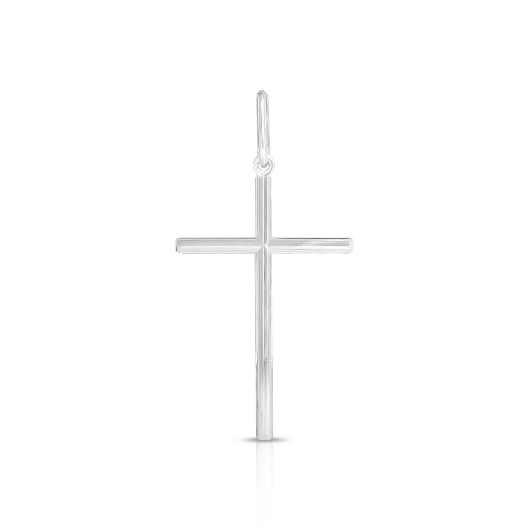 Pingente De Prata Cruz Espelhada