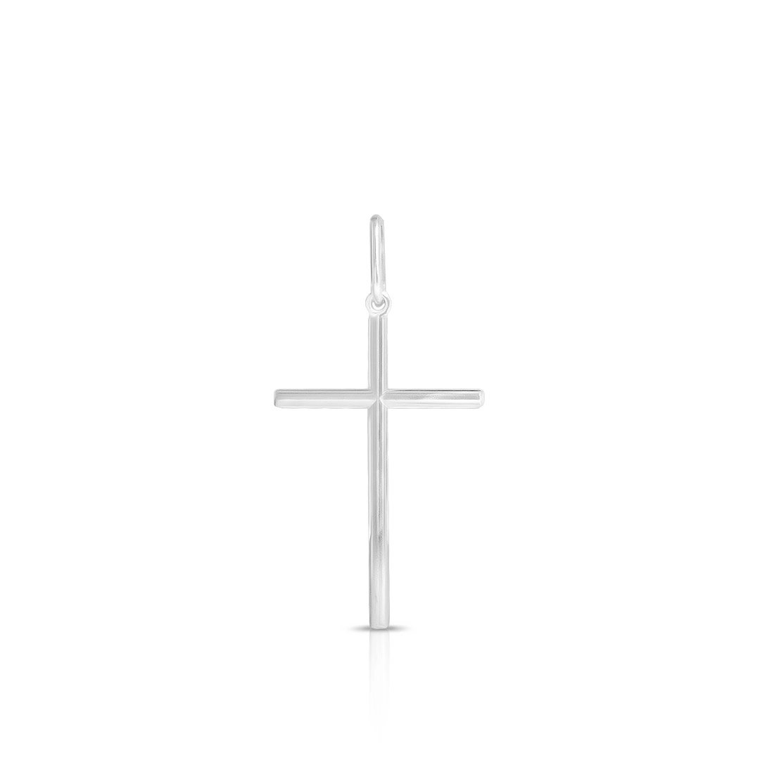 Pingente De Prata Cruz Espelhada