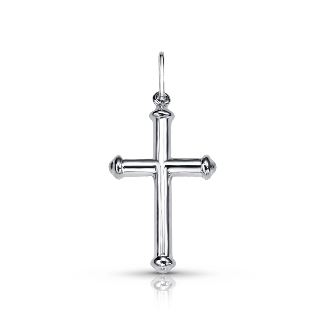 Pingente De Prata Cruz Espelhada