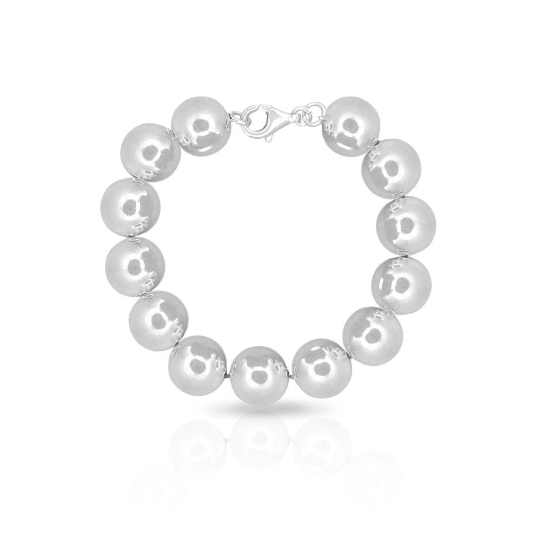 Pulseira de Prata Esferas Espelhadas G